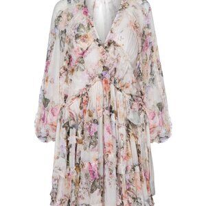 NWT Zimmermann Brighton Frill Billow Dress Size AU2 US 8 (No Slip Dress )